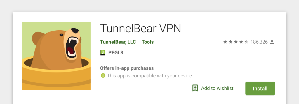 vpn for android tunnelbear