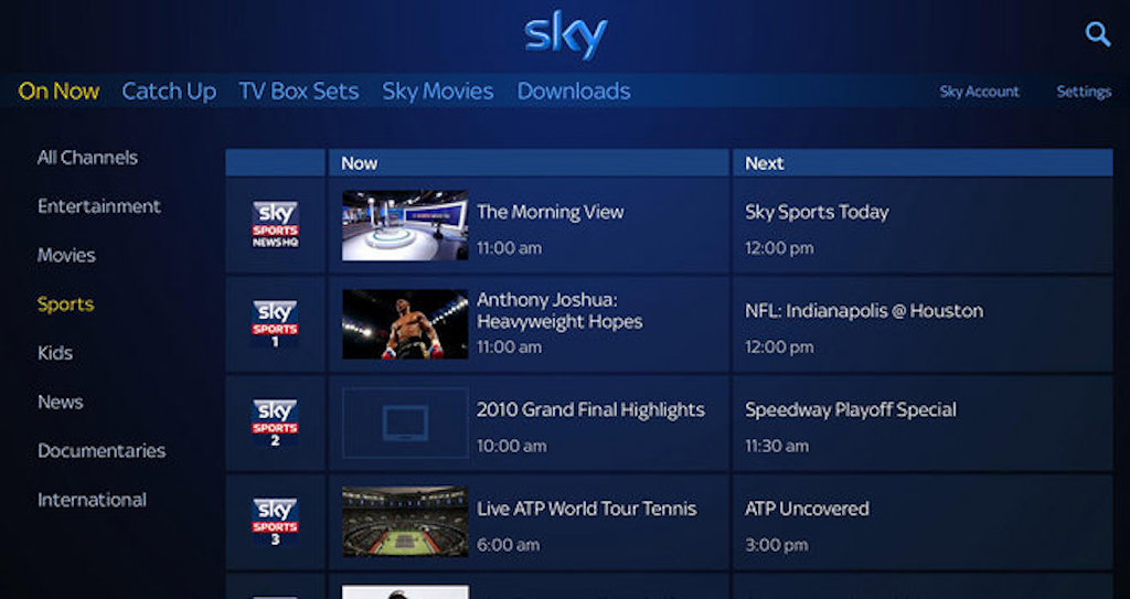 Sky go live discount streaming